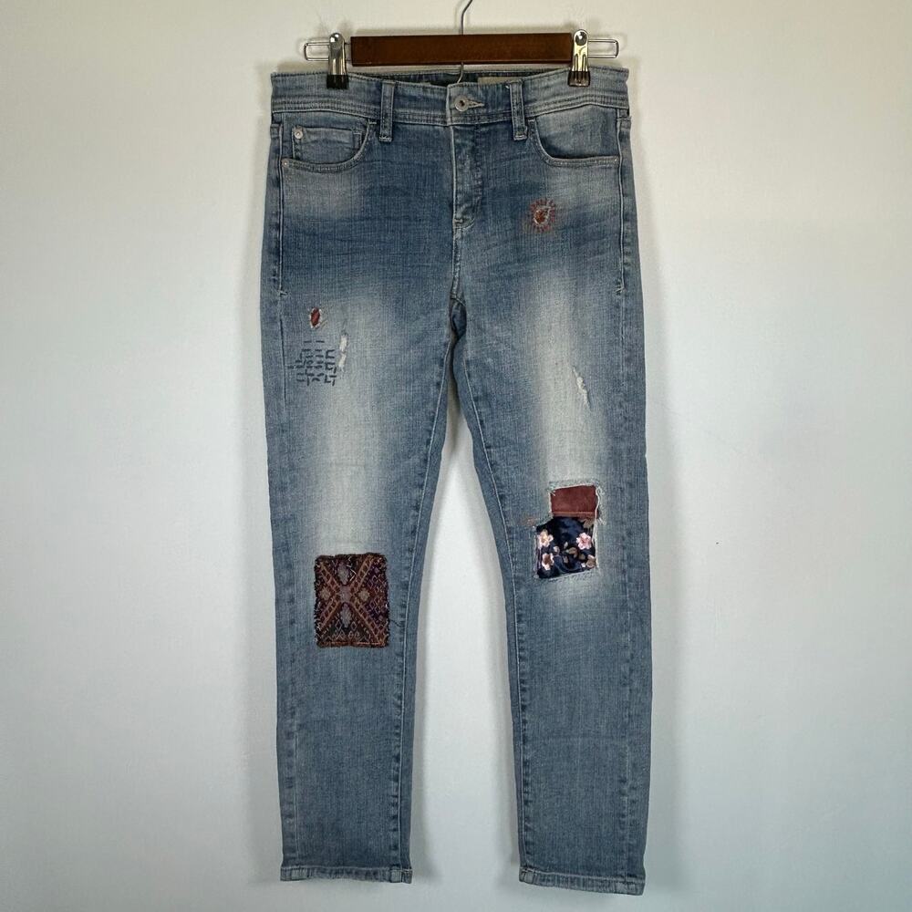 Pilcro & the Letterpress by Anthro, Slim Boyfriend Embroidered/Patchwork Jean 26